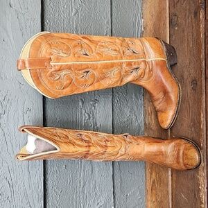 ACME Vintage 1970s Leather Cowboy Boots sz 8 Women's